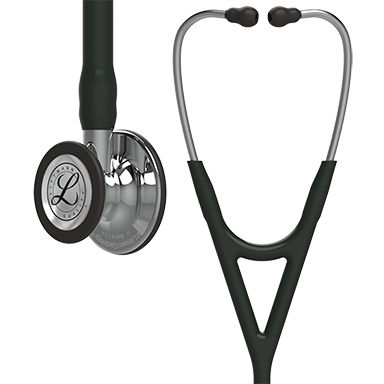 3M™ Littmann® Cardiology IV™ Stethoscope, 6177, Mirror-Finish Chestpiece and Stem, Black Tube, 27 inch, 3 Each/Case