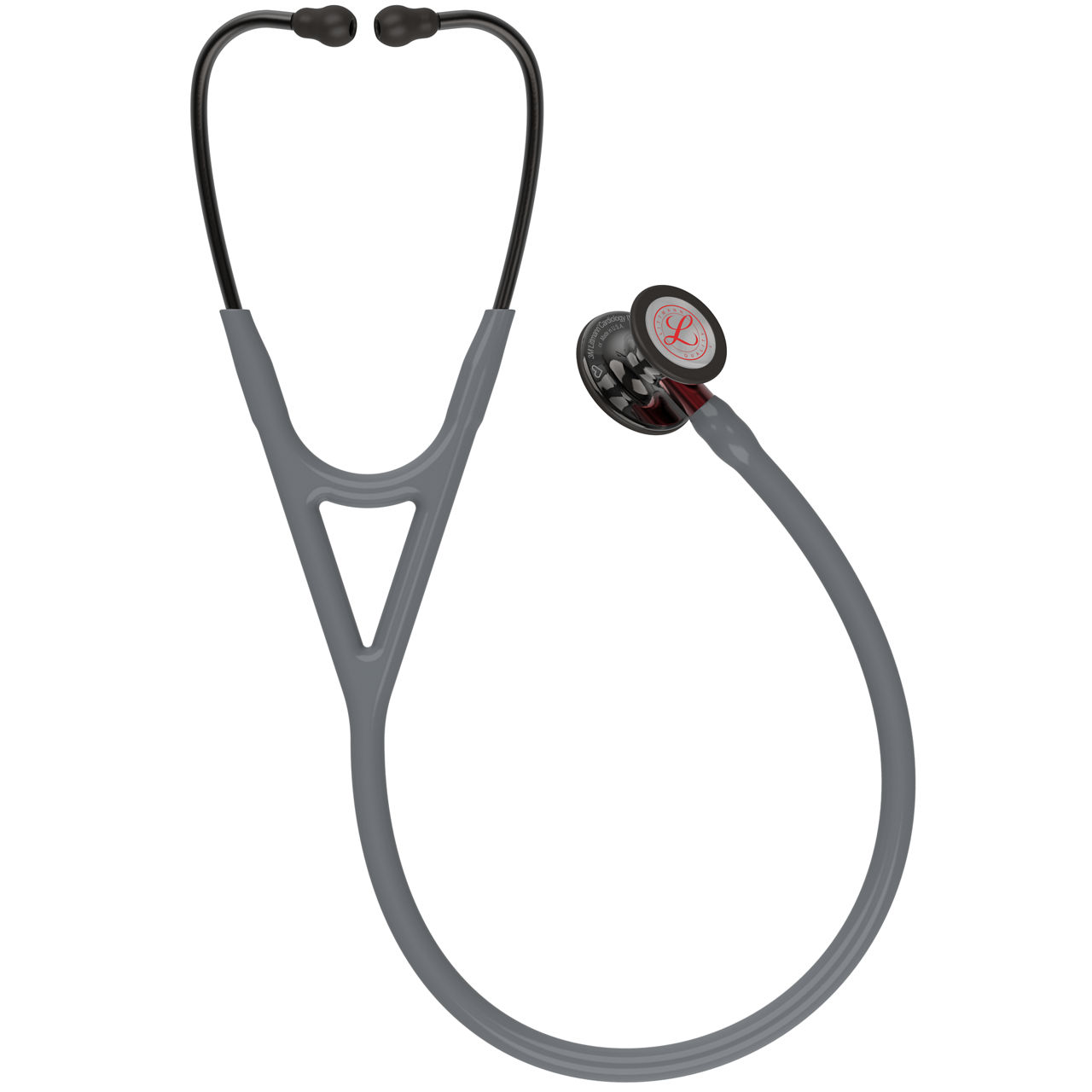 3M™ Littmann® Cardiology IV™ Stethoskop für die Diagnose, 6183, Limited Edition, Hochglanz-Smoke-Bruststück, grauer Schlauch, 69 cm