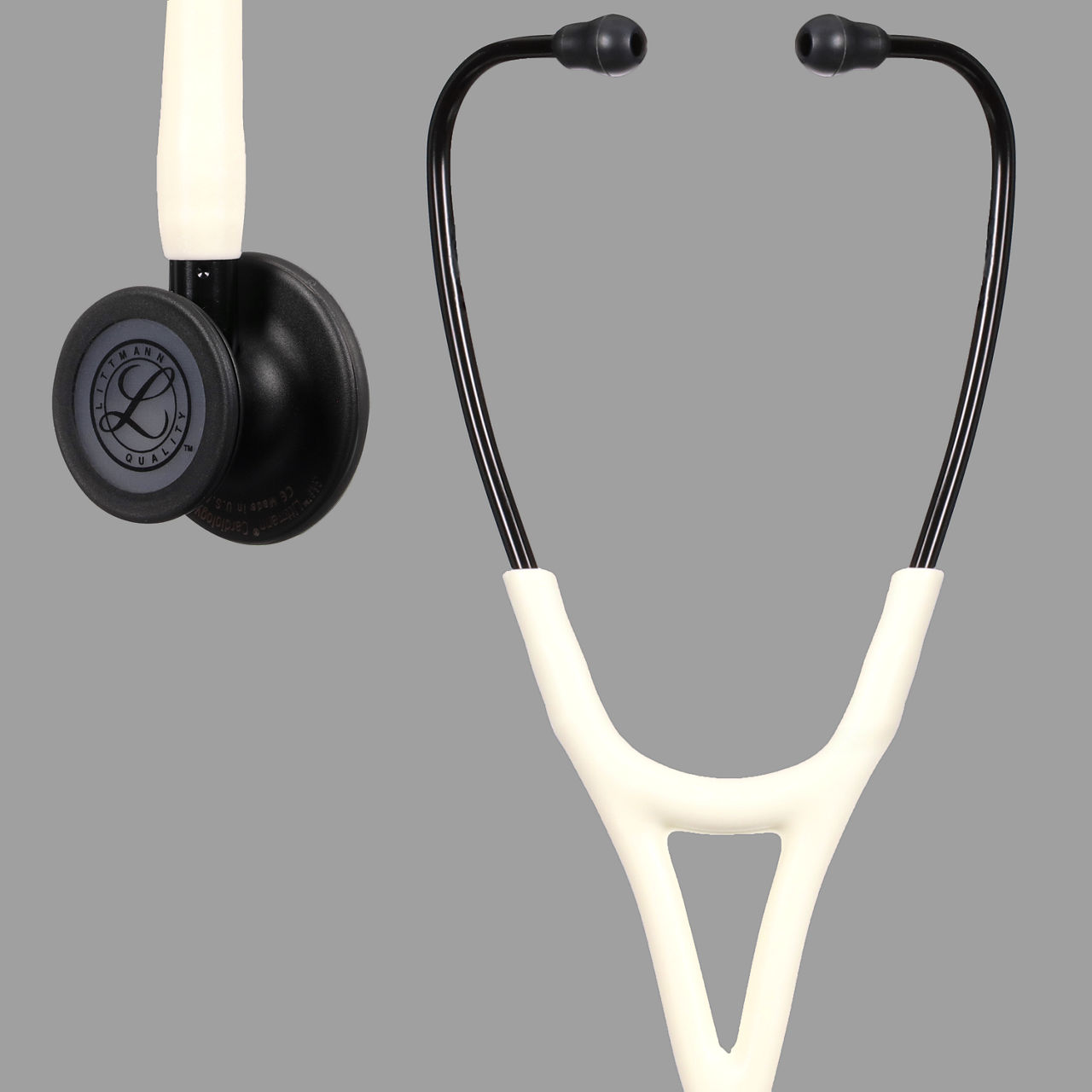 Fonendoscopio diagnóstico 3M™ Littmann® Cardiology IV™, 6186C, campana de acabado en negro mate, tubo alabastro