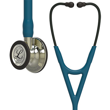 3M™ Littmann® Cardiology IV™ Stethoscope, 6190, Champagne-Finish Chestpiece and Stem, Caribbean Blue Tube, 3 Each/Case