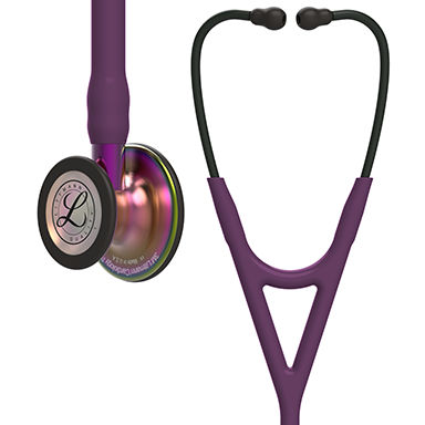 3M™ Littmann® Cardiology IV™ Stethoscope, 6205, Rainbow-Finish Chestpiece, Plum Tube, Violet Stem, 27 in, 3 Each/Case