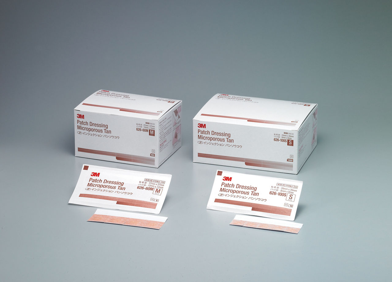 3Ｍ™ インジェクション バンソウコウ  626-60M27 mm x 27 mm, 8 枚/袋, 60 袋/箱, 20 箱/ケース