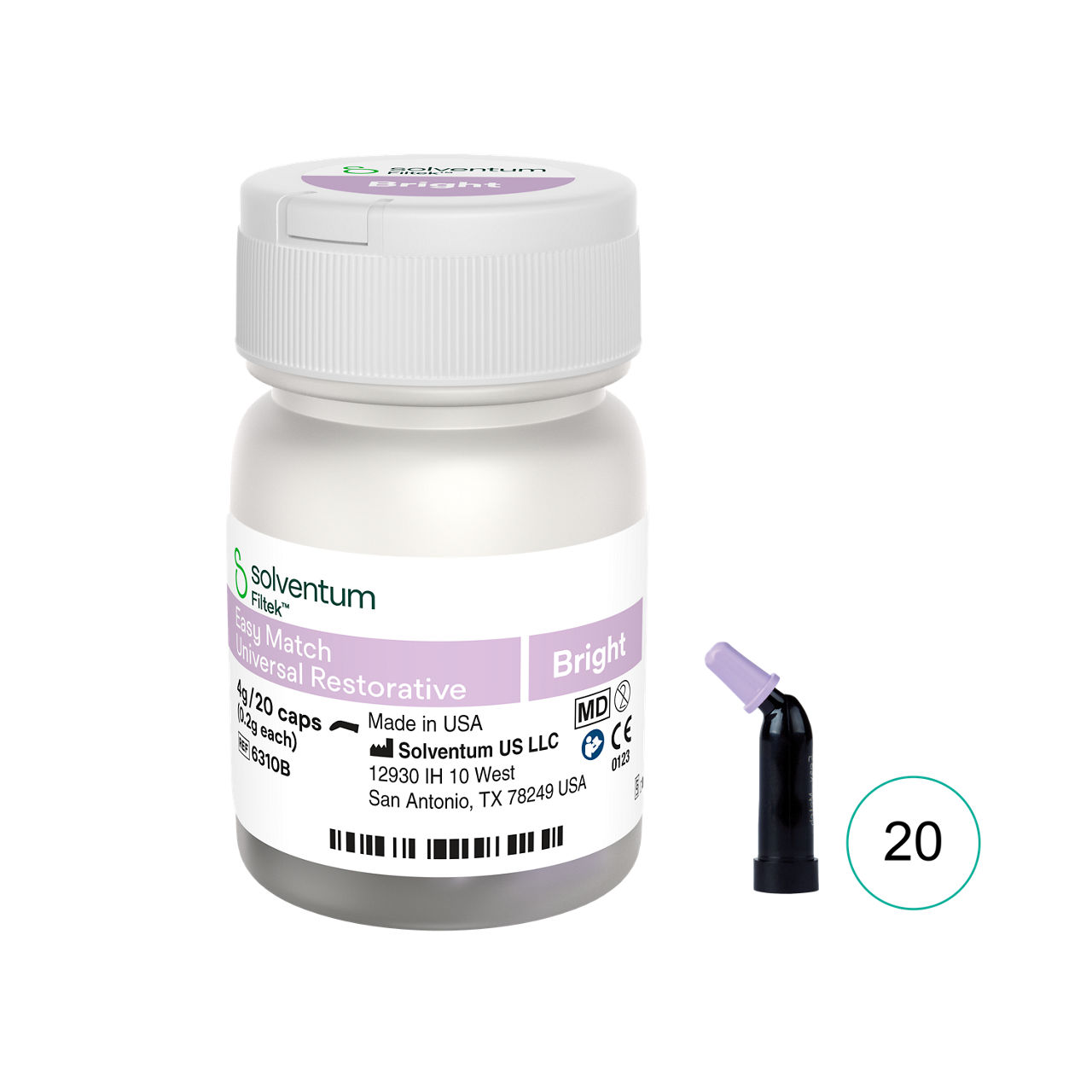 Solventum™ Filtek™ Easy Match Evrensel Restoratif, 6310B, Bright, 0.2 g, Kapsül, 20/BT