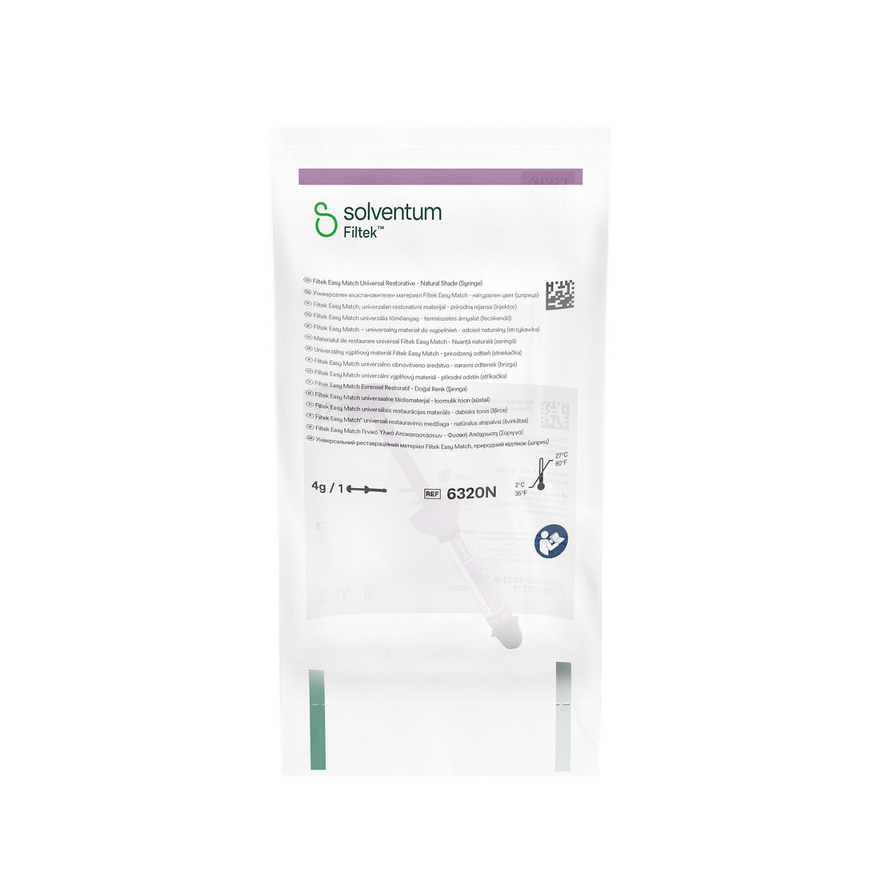 Solventum™ Filtek™ Easy Match Universal Restorative, 6320N, Natural, 4 g, Syringe, 1/BAG - Front, Center, In Packaging (1C1)