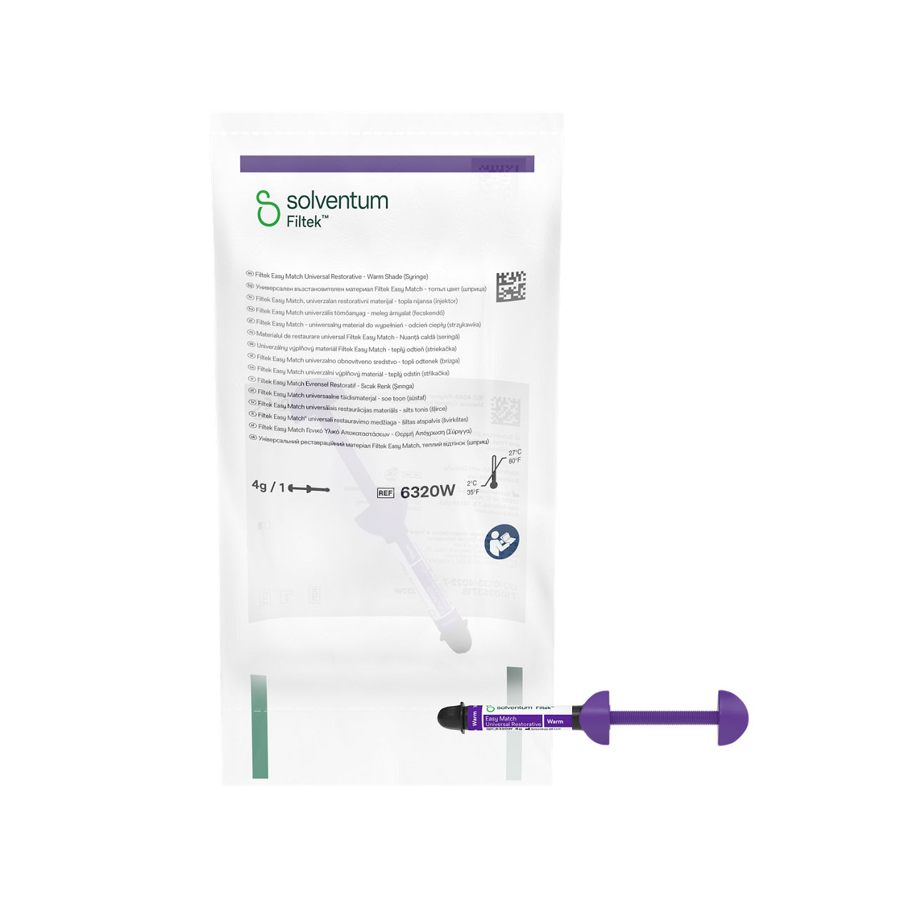 Solventum™ Filtek™ Easy Match Evrensel Restoratif, 6320W, Warm, 4 g, Şırınga, 1 EA