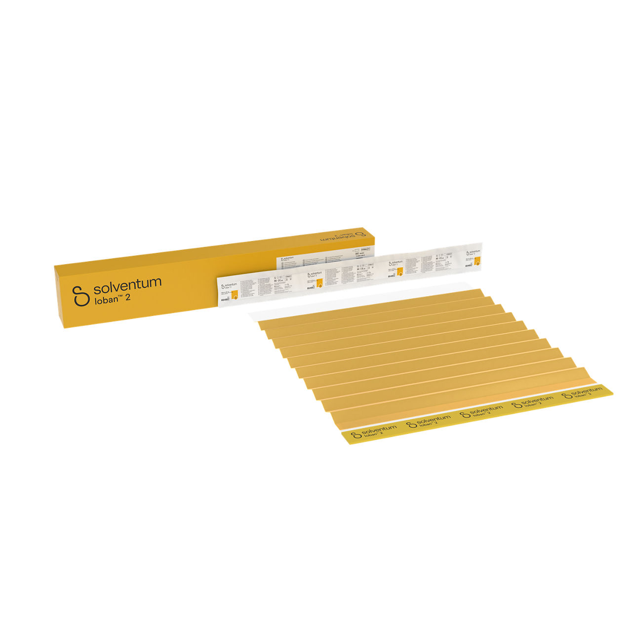 Solventum™ Ioban™ 2 Antimicrobial Incise Drape, 6648EZ, 10/CAR, 40 CAR/CS - Front, Left, In and Out of Packaging (1L10)