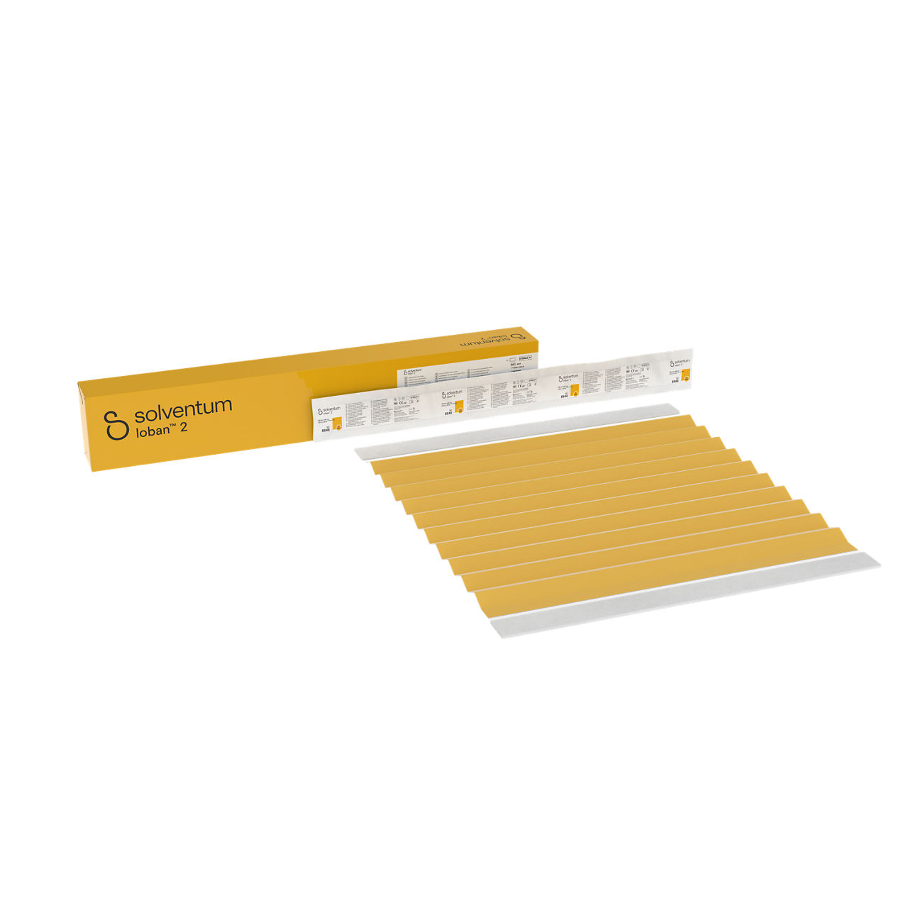 Solventum™ Ioban™ 2 Antimicrobial Incise Drape, 6648, Sterile, 10/CAR, 4 CAR/CS - Front, Left, In and Out of Packaging (1L10)