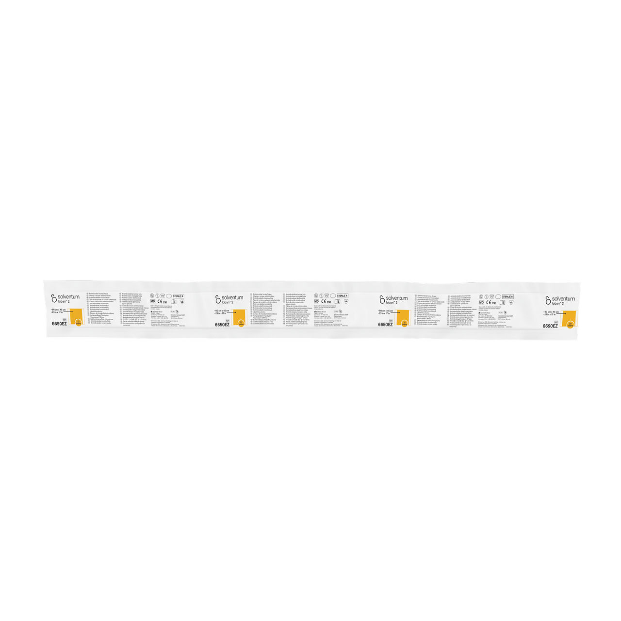 Solventum™ Ioban™ 2 Antimicrobial Incise Drape, 6650EZSB, 23.622 in x17.717 in (60 cm x 45 cm), 100/CS