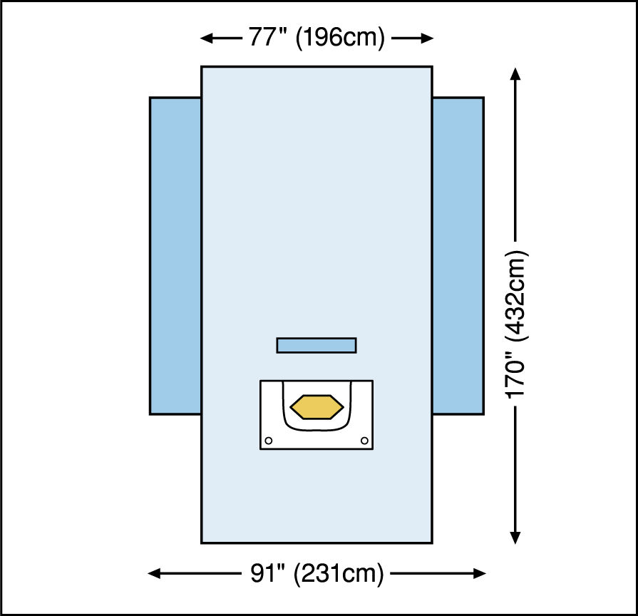 Champ de craniotomie avec aire à inciser iodée 3M™ Ioban™ 2, 6687