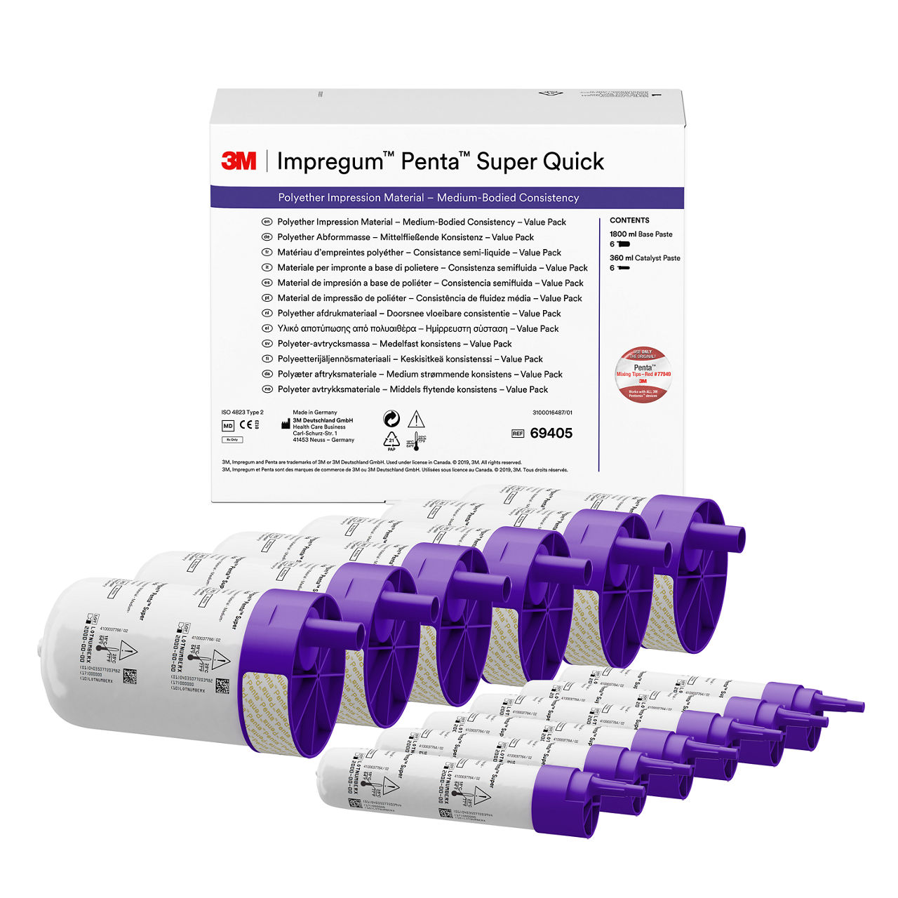 3M™ Impregum™ Penta™ Super Quick Polyether Impression Material MediumBody Value Pack, 69405
