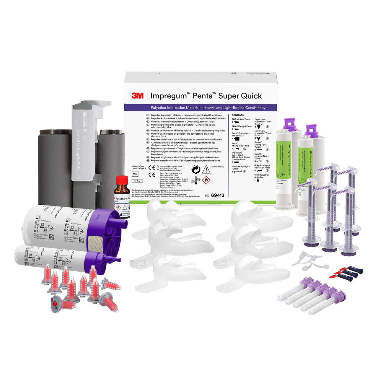 3M™ Impregum™ Penta™ Super Quick Polyether Impression Material IntroKit, 69413, Heavy Body/Light Body