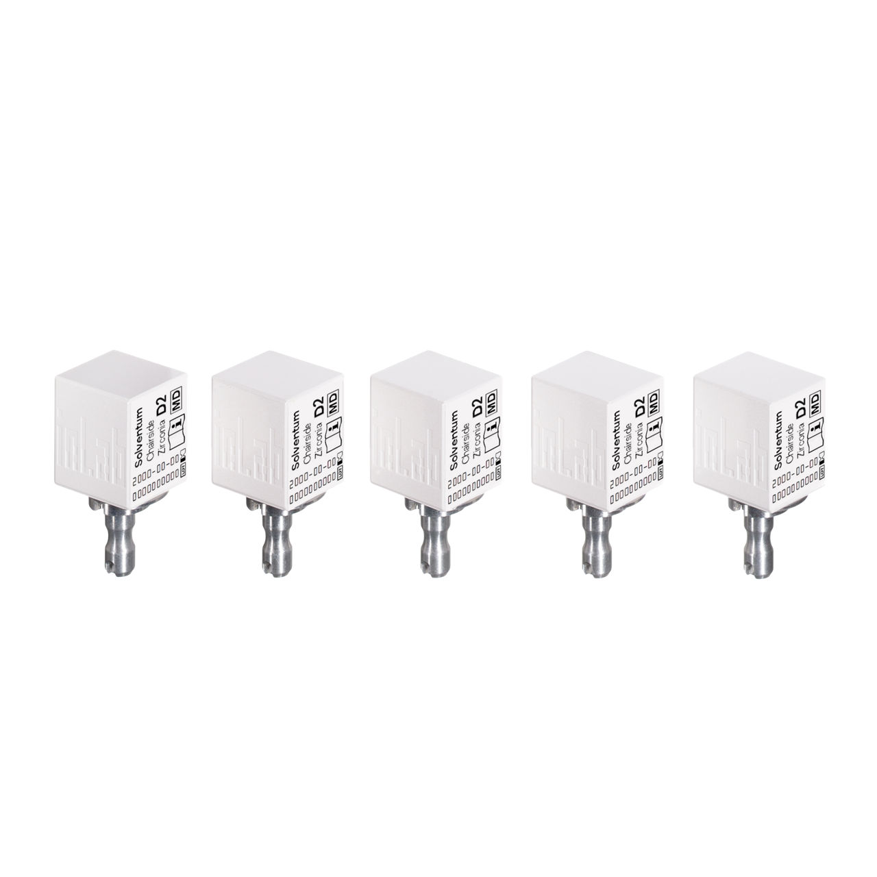 Solventum™ Chairside Zirconia, 69947, D2, Crown Block, 5/PAC