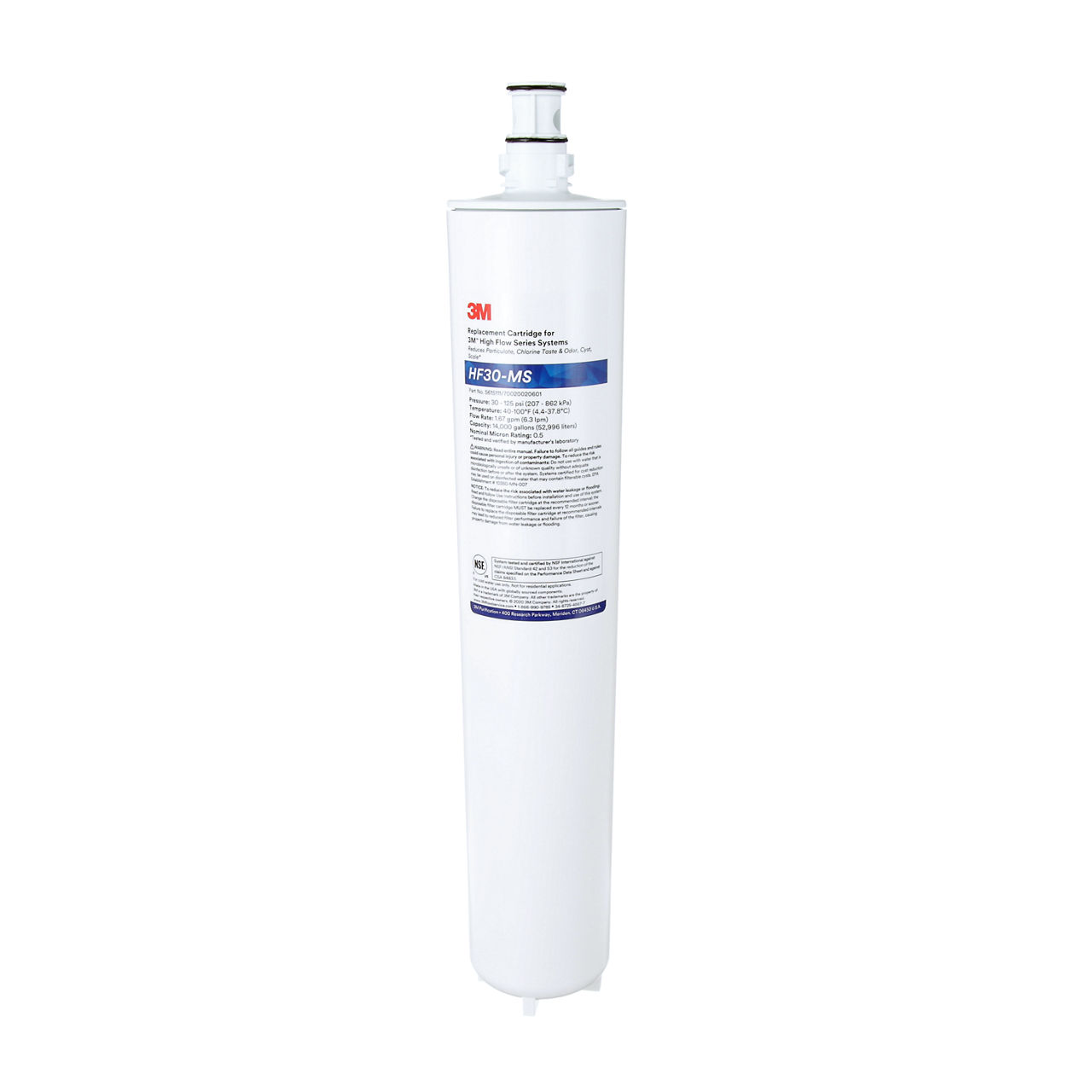 3M™ High Flow Series Filter Cartridge, HF30-MS, 5615111, 0.5 um NOM, 1.67gpm, 14000 gal, 4/Case