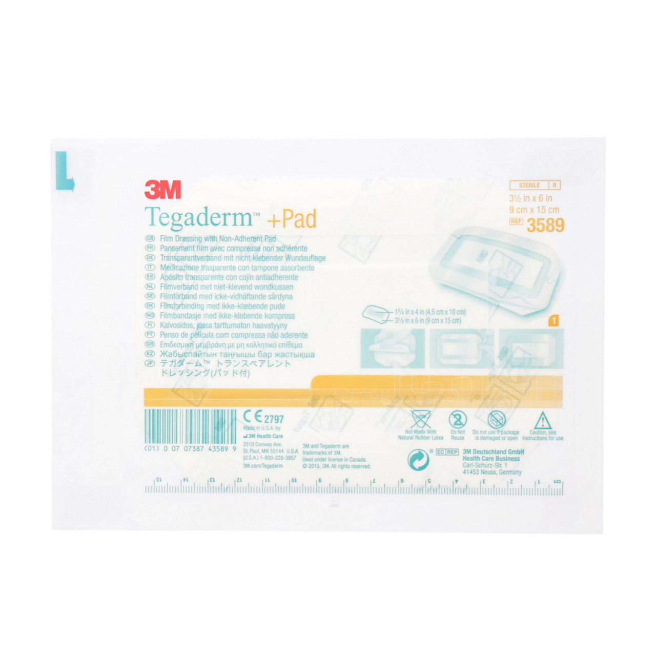 Tegaderm™ +Pad Film Dressing with Non-Adherent Pad
