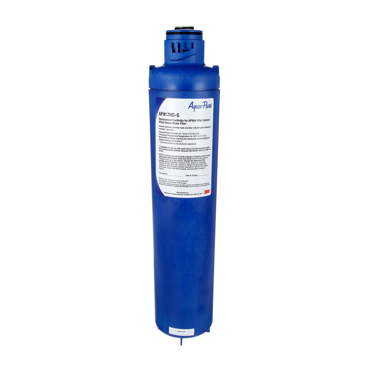 3M™ Aqua-Pure™ AP900 Series Whole House Water Filter Cartridge, AP917HD-S, 5621008, Sanitary Quick-Change, For AP904, 5 um, 1/Case