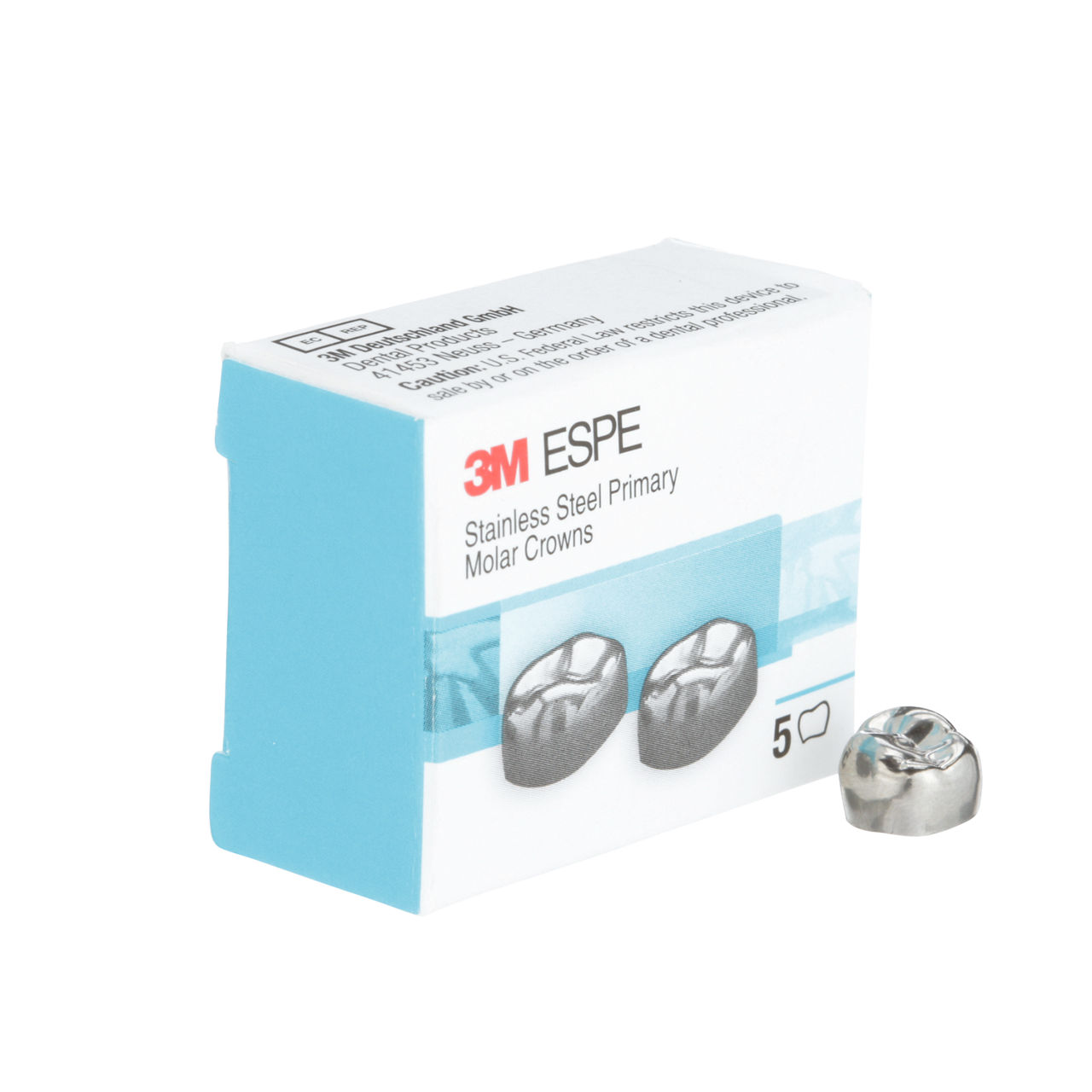 3M ESPE Stainless Steel First Primary Molar Replacement Crown, D-UR-5, upper right