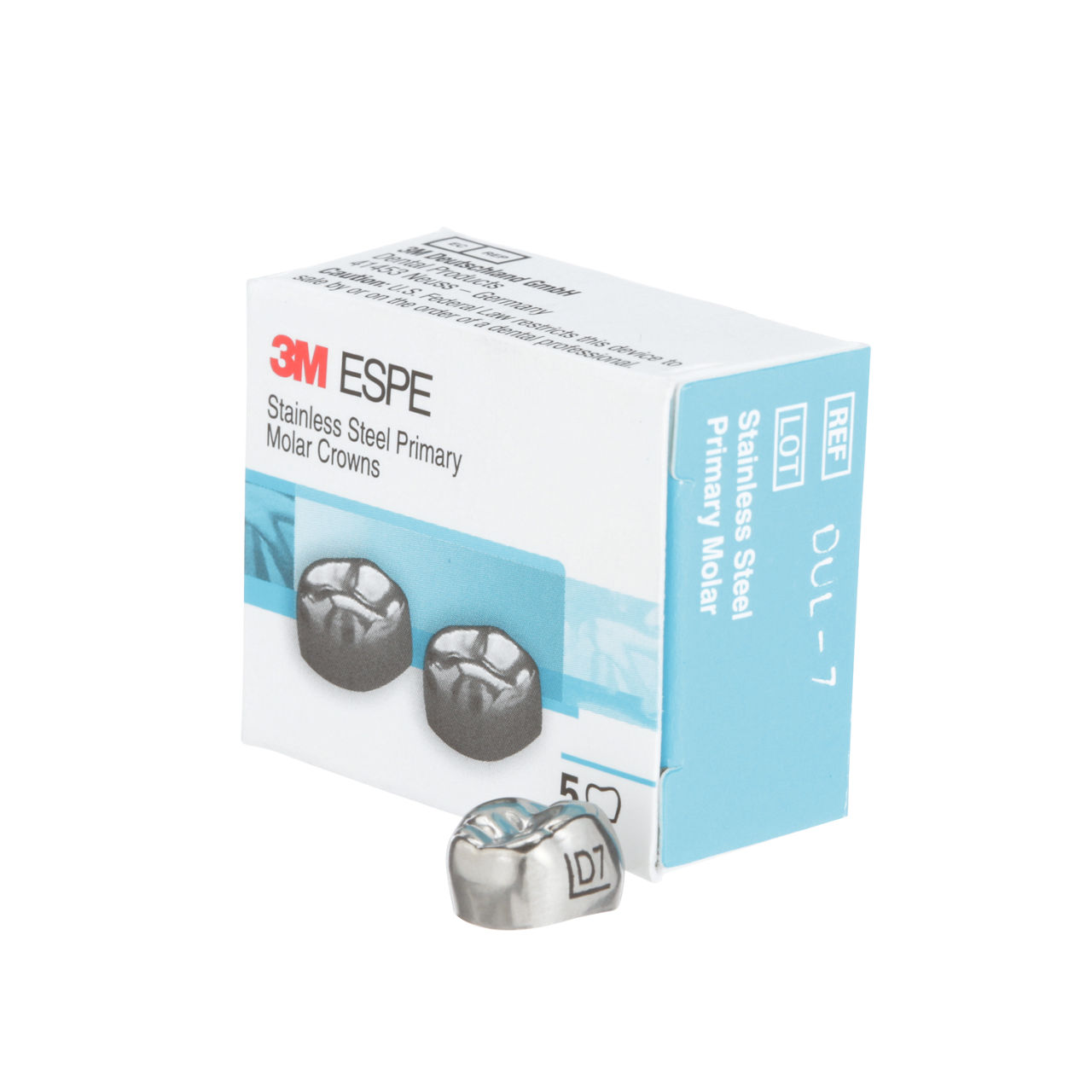 3M™ ESPE Stainless Steel Crowns for Primary Molars Refill, DUL-7