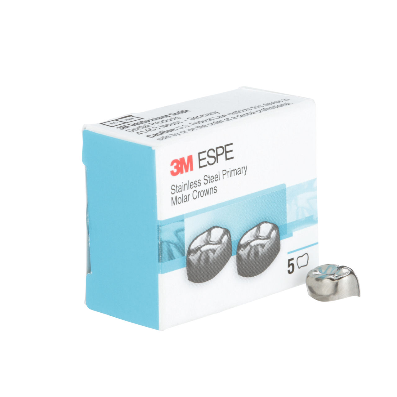 3M ESPE Stainless Steel First Primary Molar Replacement Crown, D-LR-3, lower right