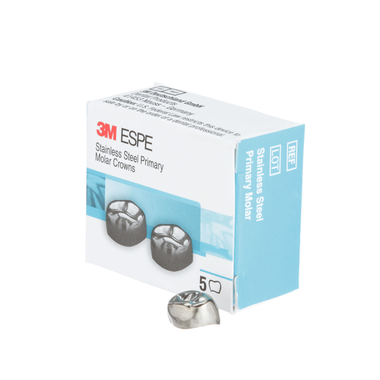 3M ESPE Stainless Steel First Primary Molar Replacement Crown, D-LR4, lower right