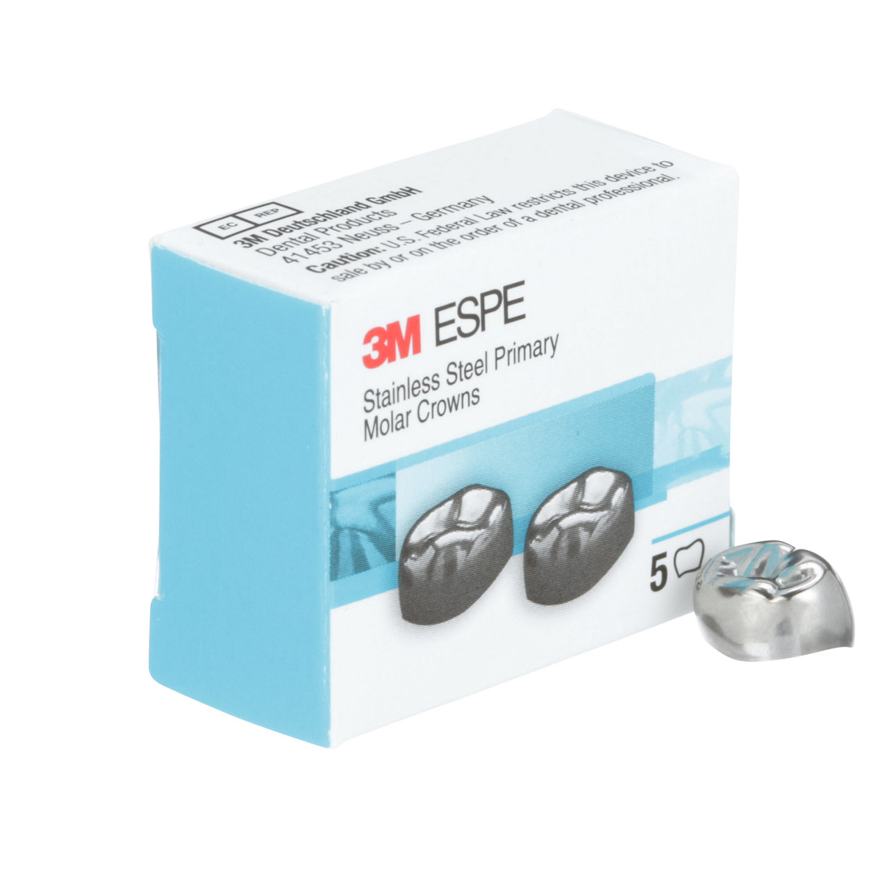 3M ESPE Stainless Steel First Primary Molar Replacement Crown, D-LR-7, lower right