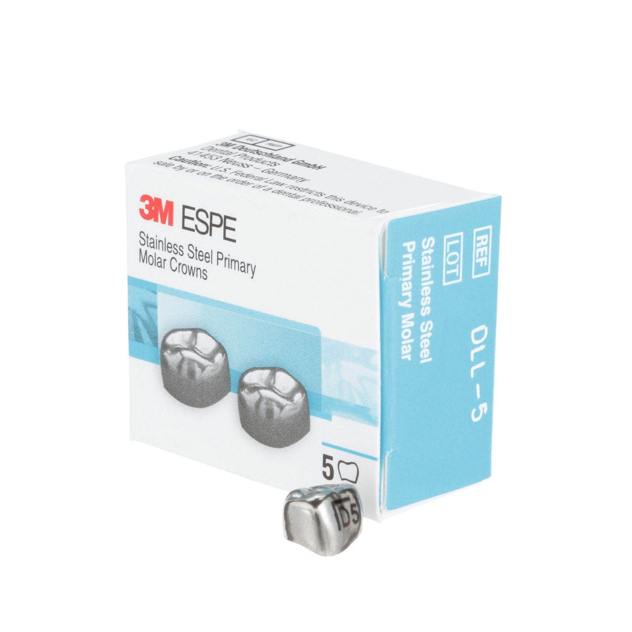 3M™ ESPE Stainless Steel Crowns for Primary Molars Refill, DLL-5
