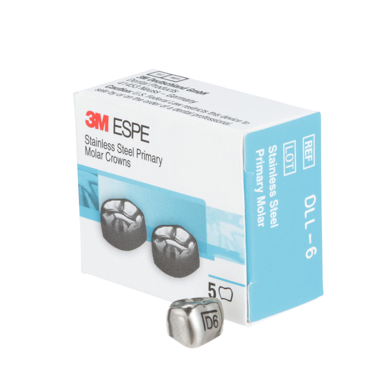 3M™ ESPE Stainless Steel Crowns for Primary Molars Refill, DLL-6
