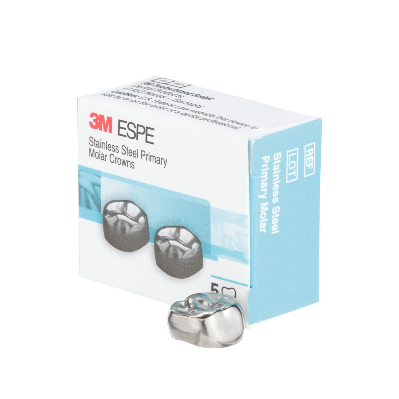 3M ESPE Stainless Steel Second Primary Molar Replacement Crown, E-UR-4, upper right