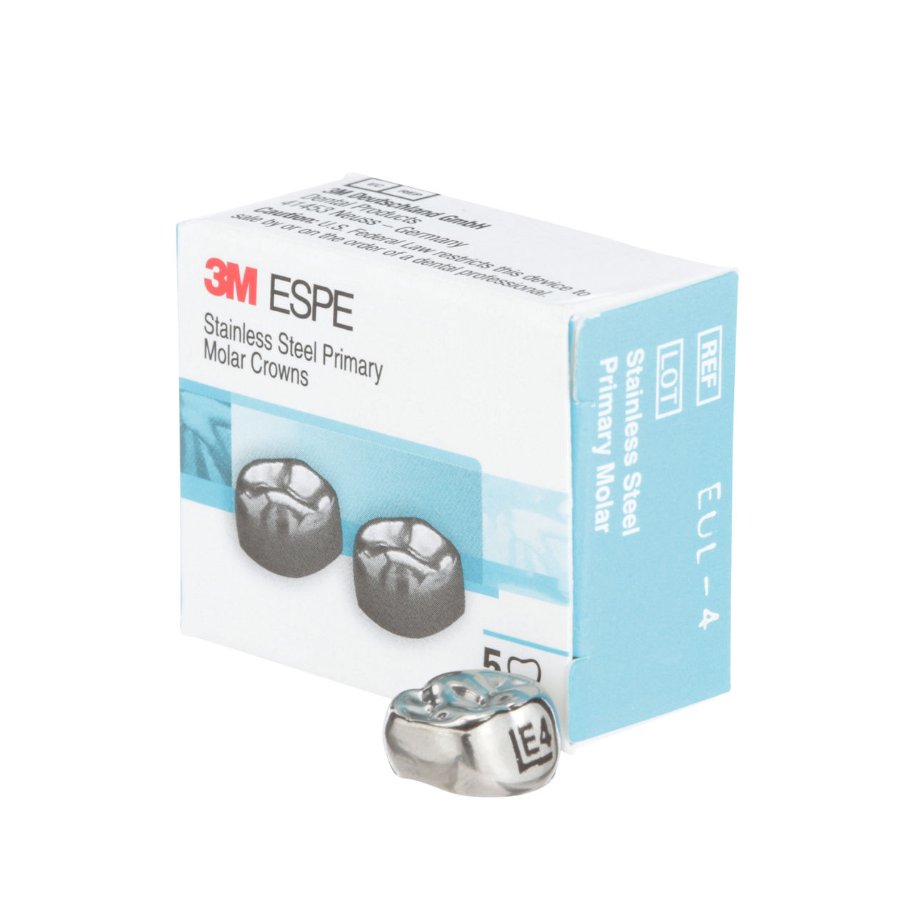 3M™ ESPE Stainless Steel Crowns for Primary Molars Refill, EUL-4