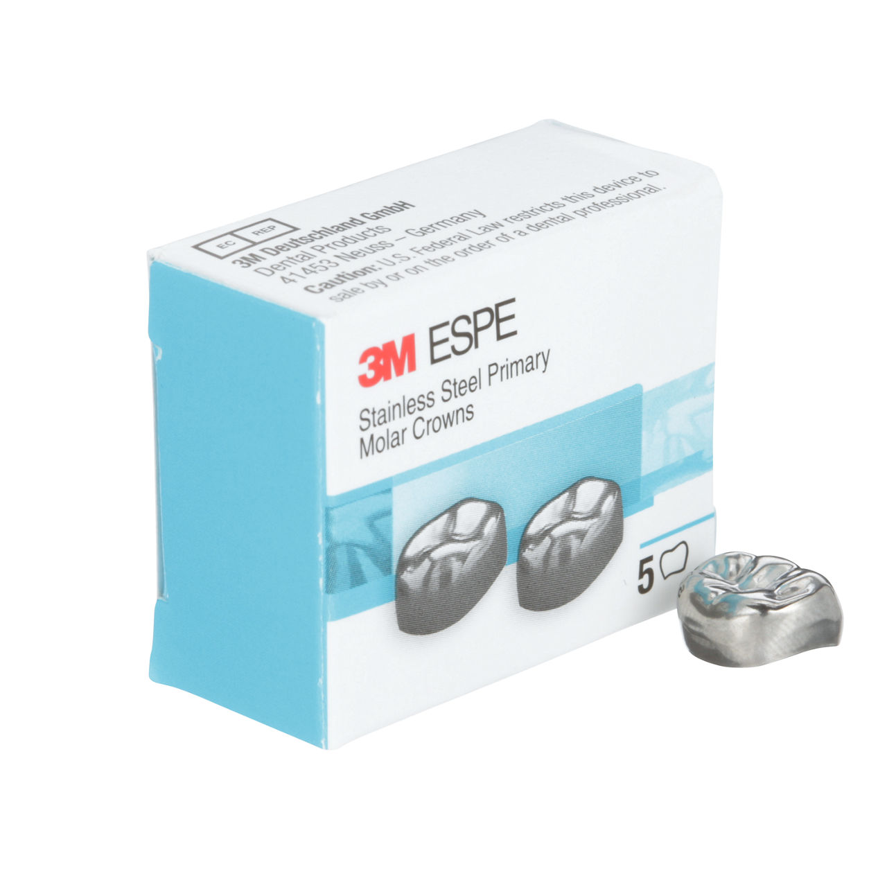 3M ESPE Stainless Steel Second Primary Molar Replacement Crown, E-LR-4, lower right