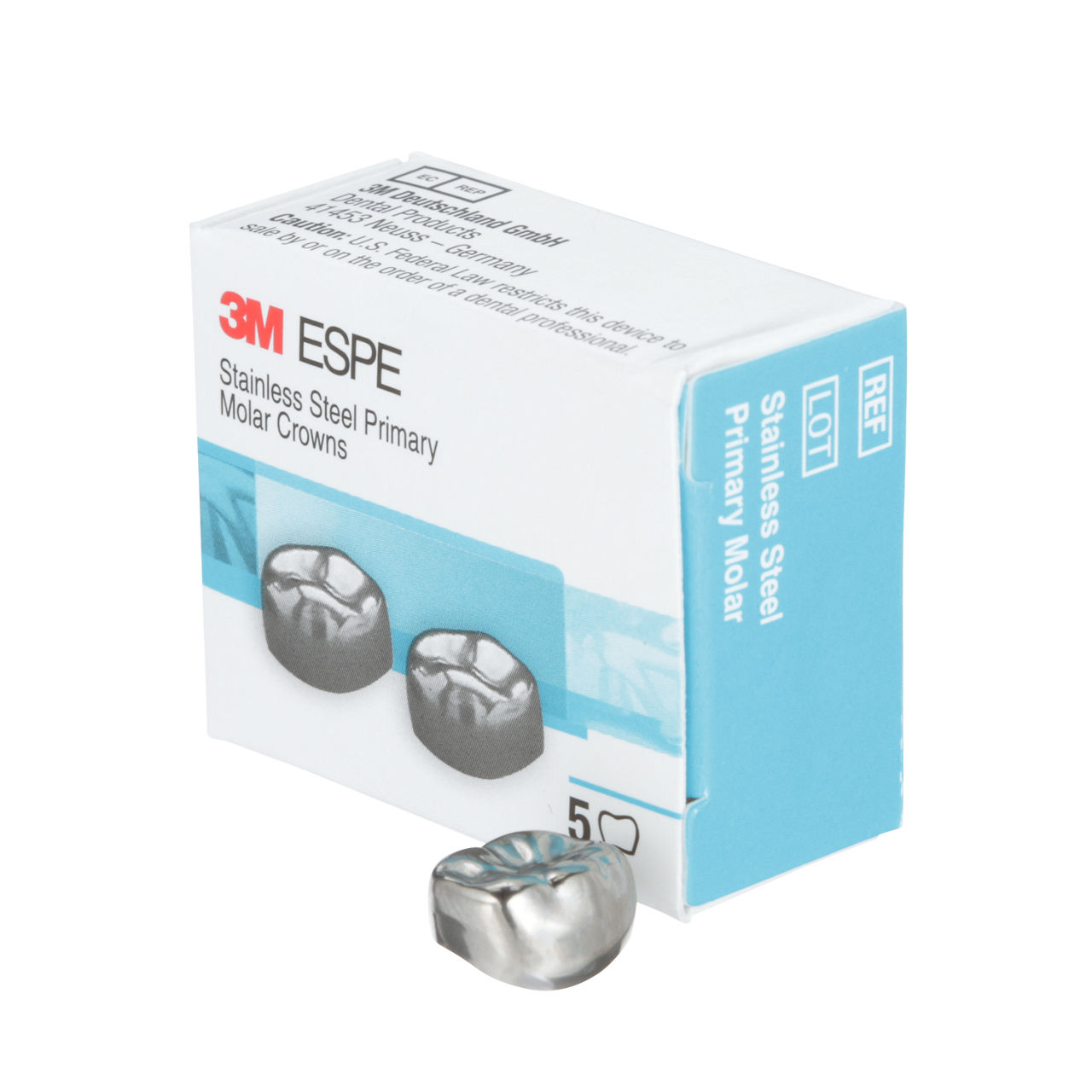 3M ESPE Stainless Steel Second Primary Molar Replacement Crown, E-LR-4, lower right