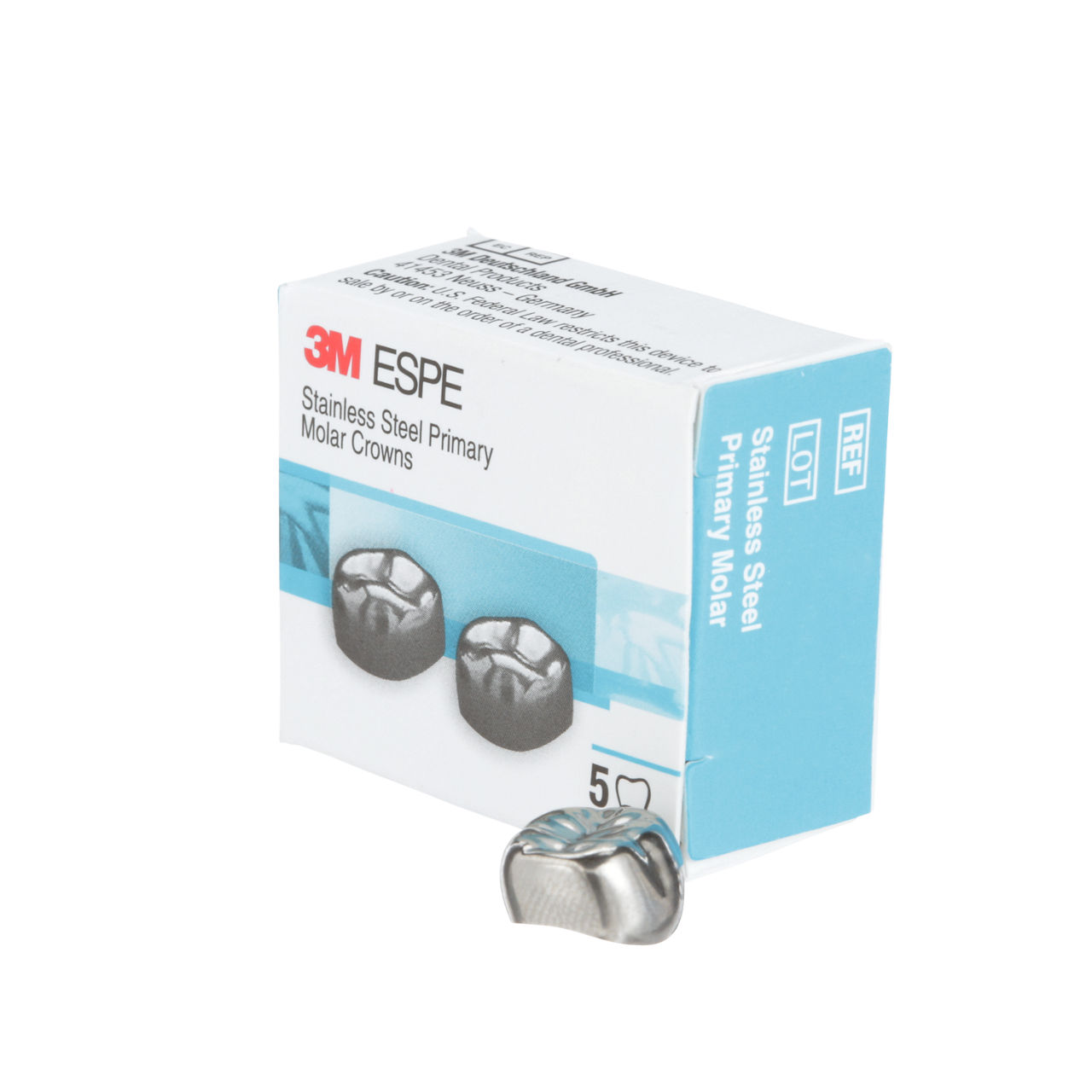 3M ESPE Stainless Steel Second Primary Molar Replacement Crown, E-LR-6, lower right