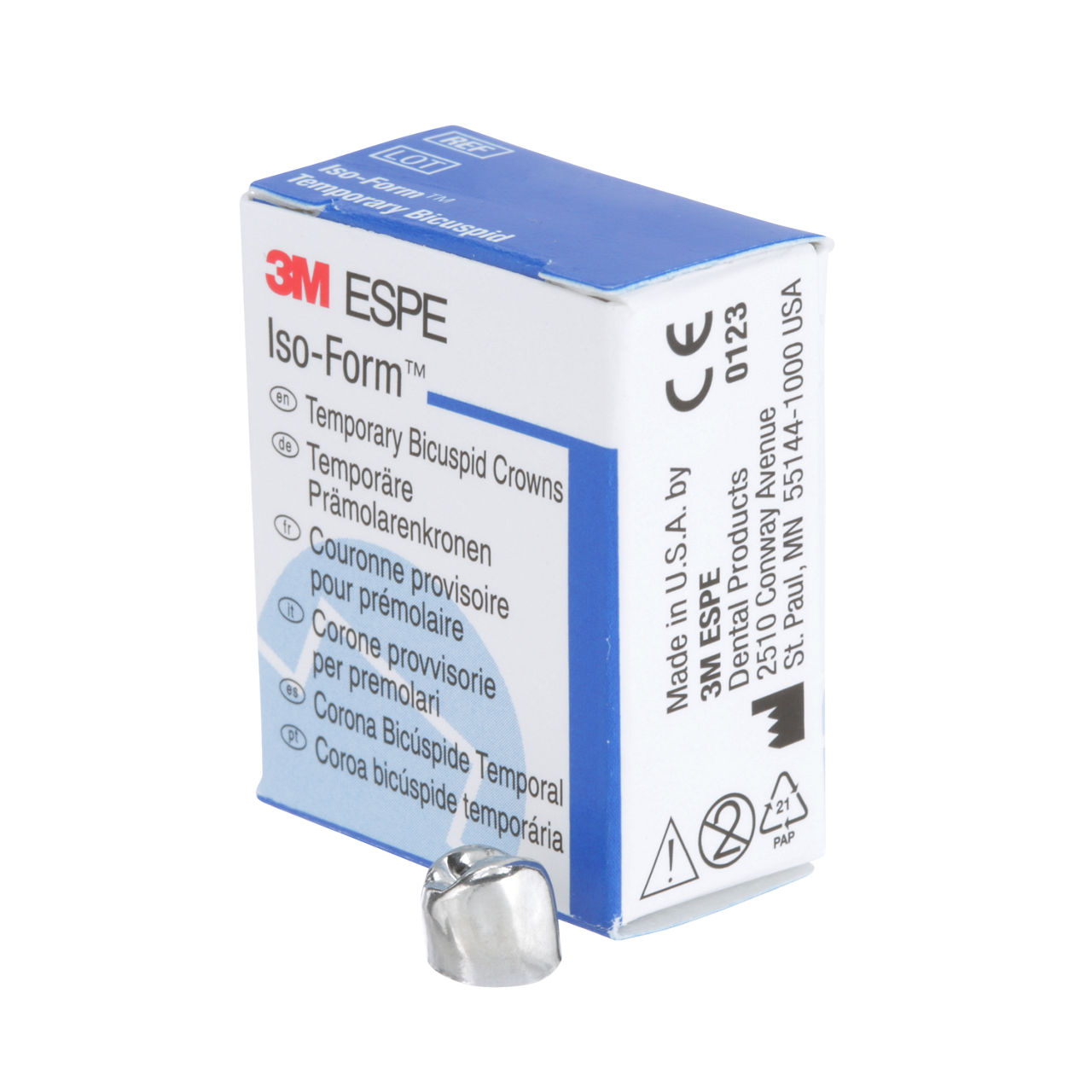 3M ESPE Iso-Form First Bicuspid Replacement Crown, U-40, upper right