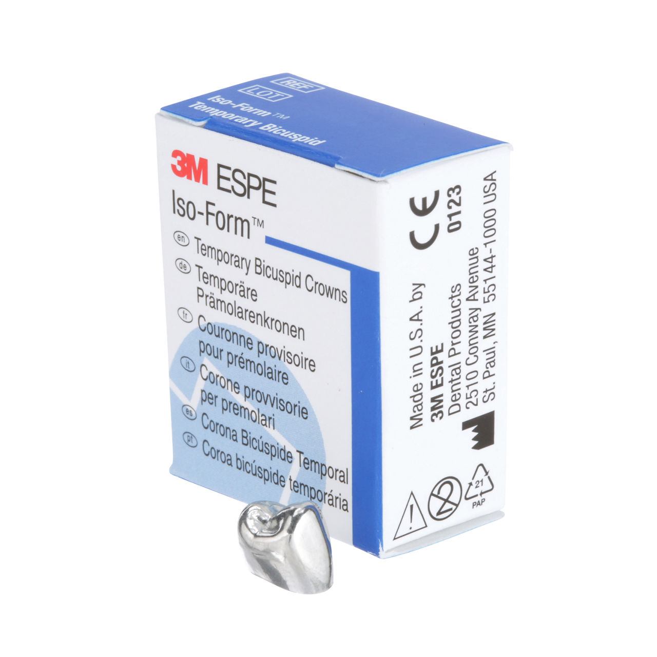 3M ESPE Iso-Form First Bicuspid Replacement Crown, U-42, upper right