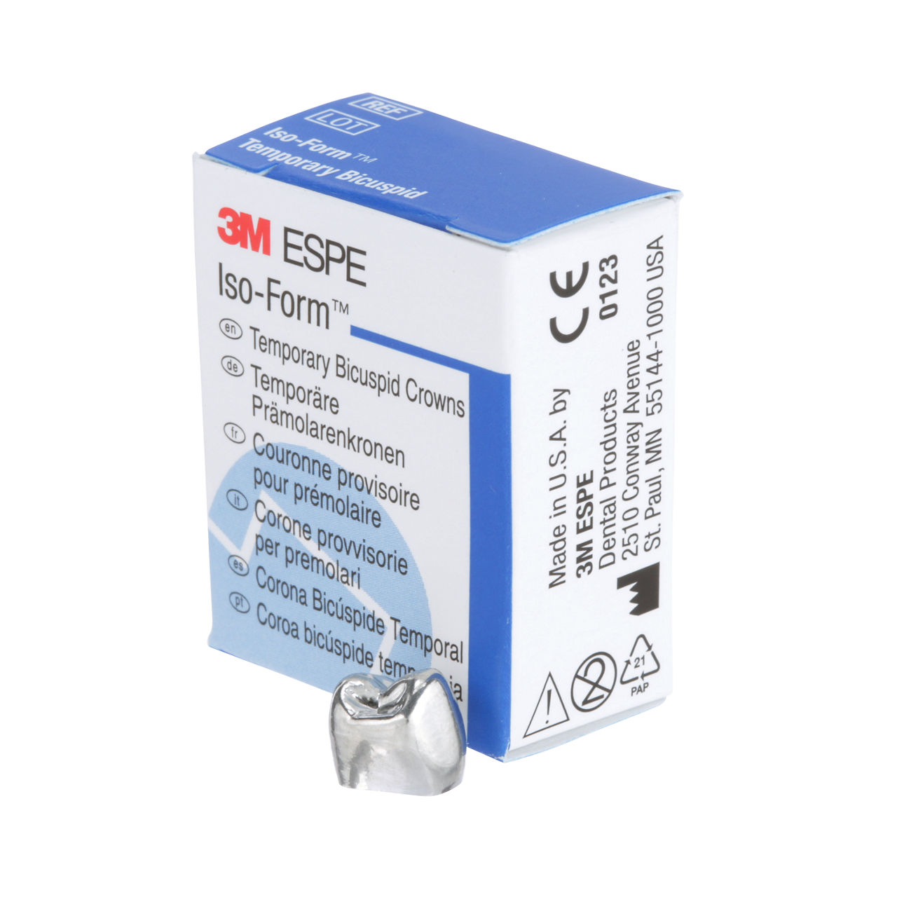 3M ESPE Iso-Form First Bicuspid Replacement Crown, U-44, upper right