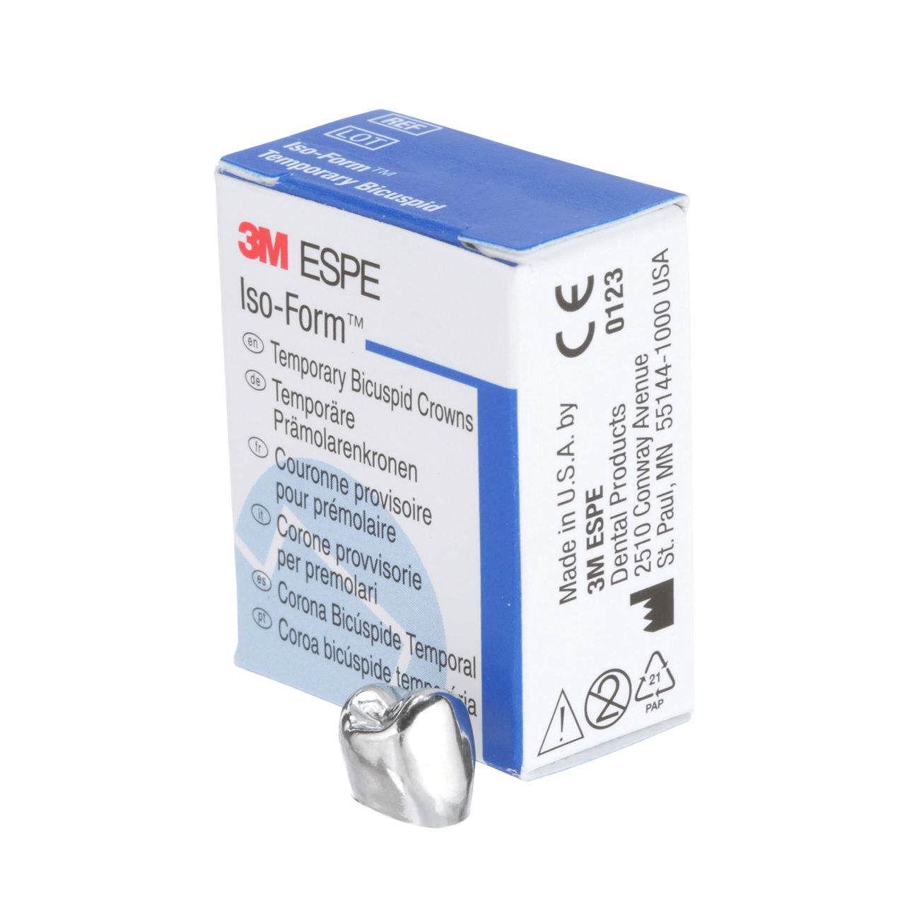 3M ESPE Iso-Form First Bicuspid Replacement Crown, U-46, upper right