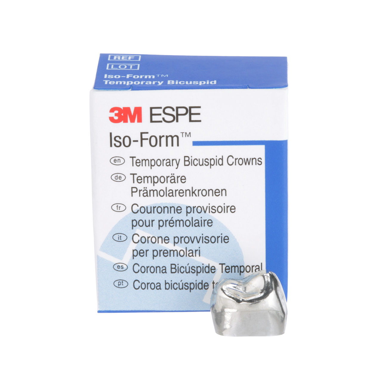 3M™ Iso-Form™ Temporary Bicuspid Crowns, U48, Upper Right FirstBicuspid, 5 Crowns