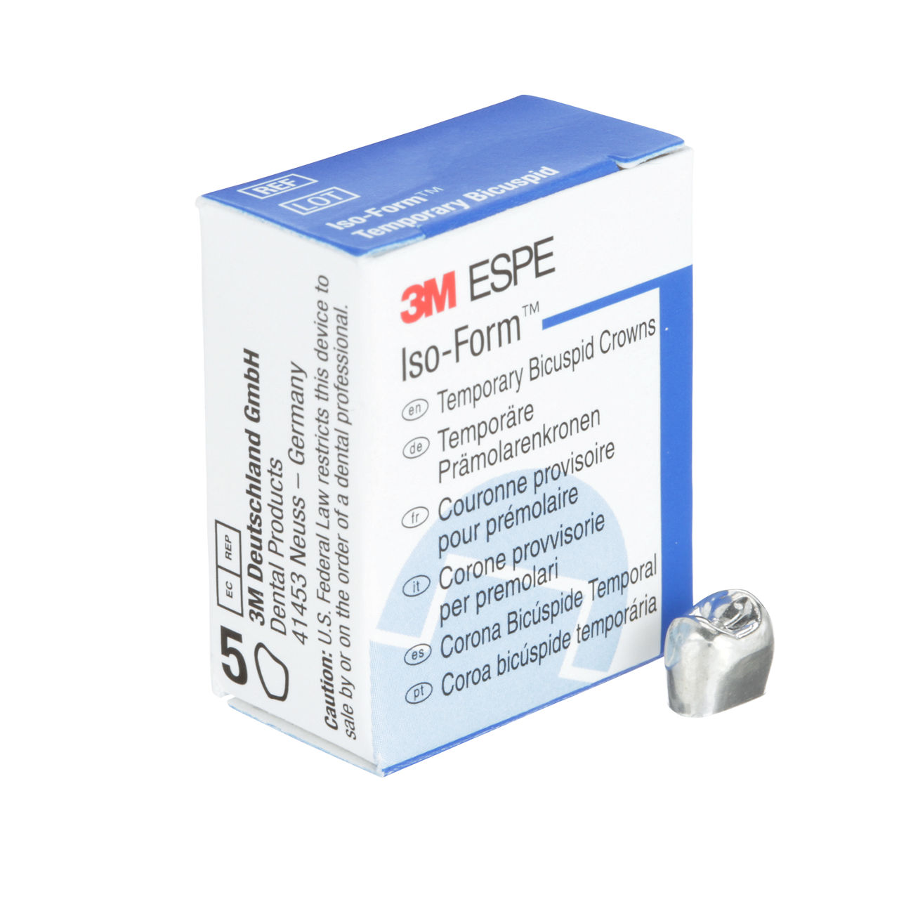 3M ESPE Iso-Form Second Bicuspid Replacement Crown, U-50, upper right