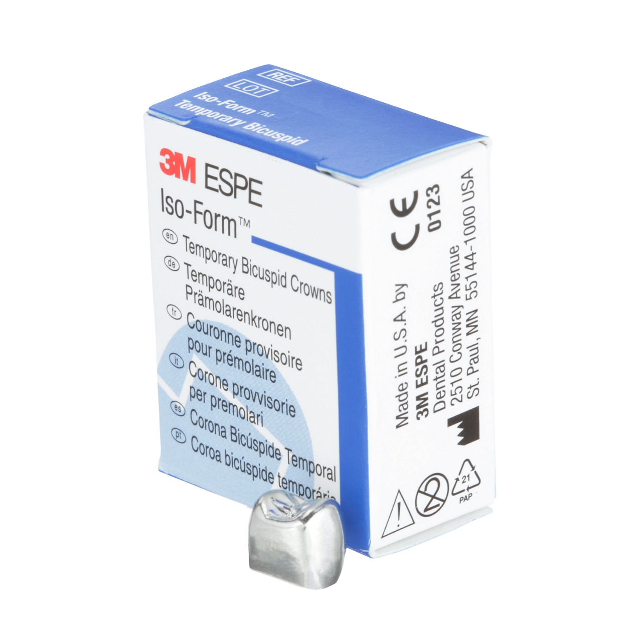 3M ESPE Iso-Form Second Bicuspid Replacement Crown, U-54, upper right