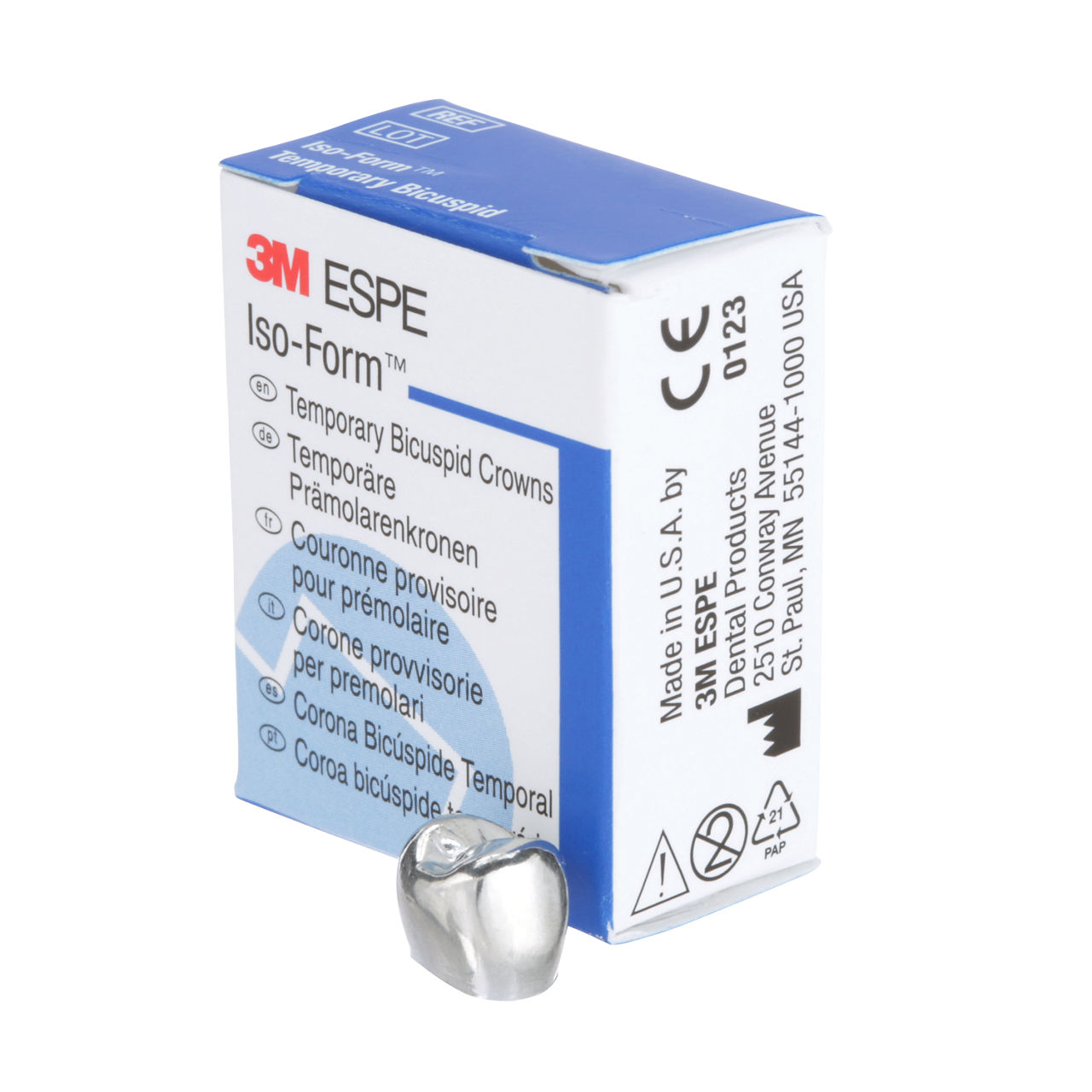 3M ESPE Iso-Form Second Bicuspid Replacement Crown, U-56, upper right