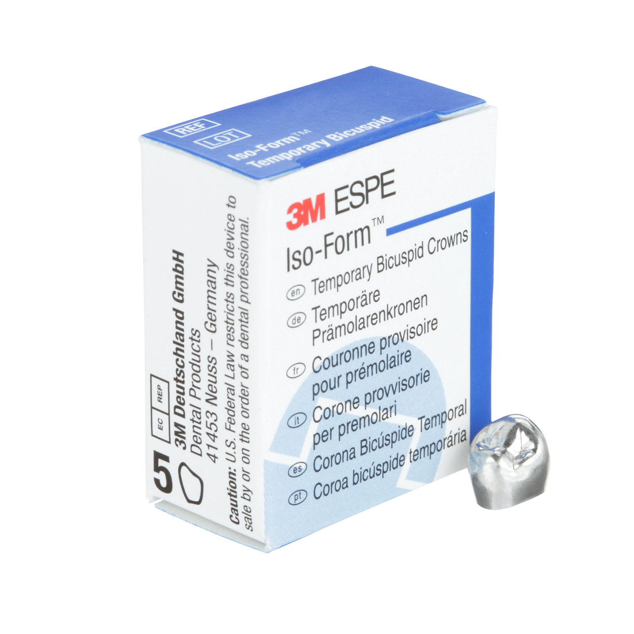 3M ESPE Iso-Form First Bicuspid Replacement Crown, L-44, lower right