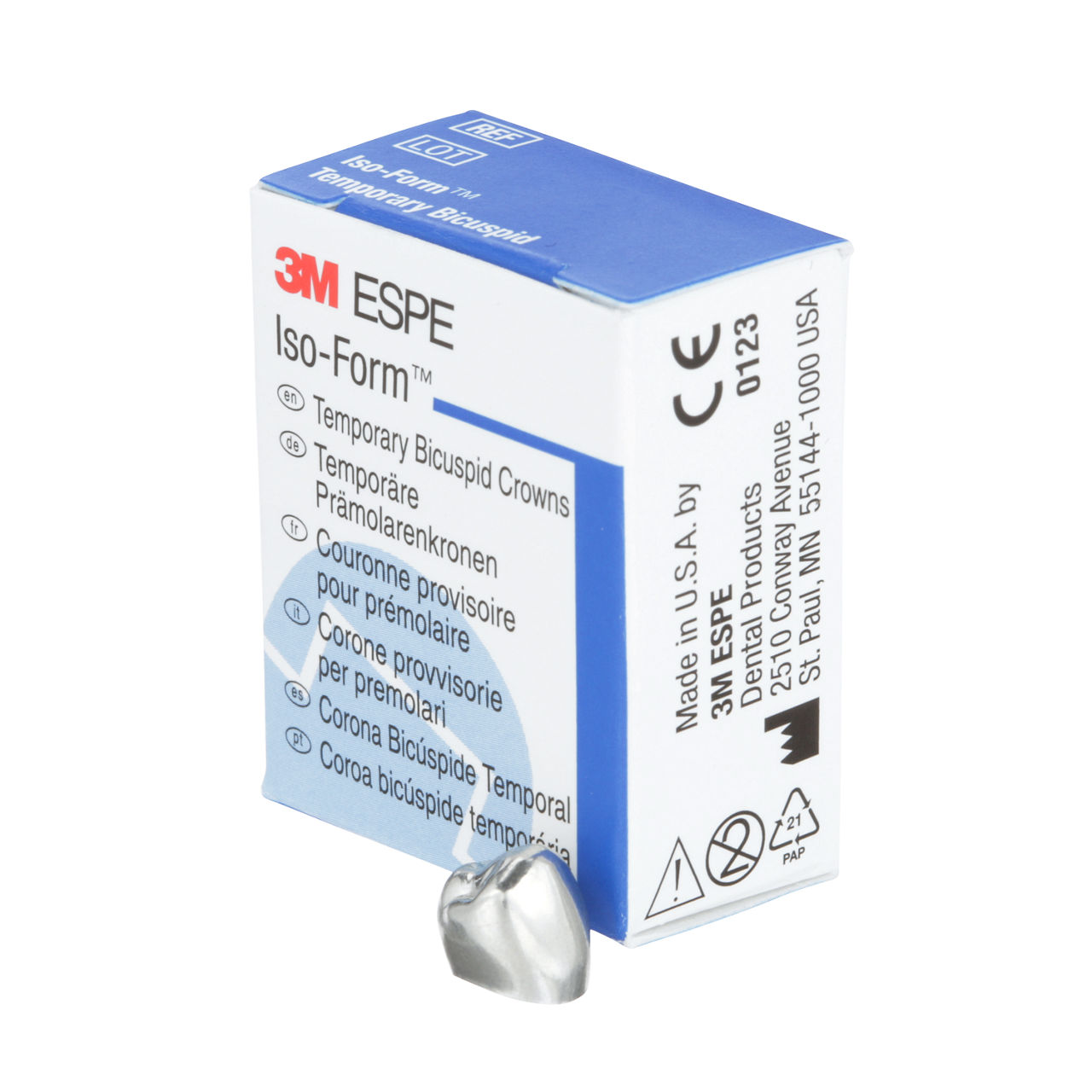 3M ESPE Iso-Form First Bicuspid Replacement Crown, L-44, lower right