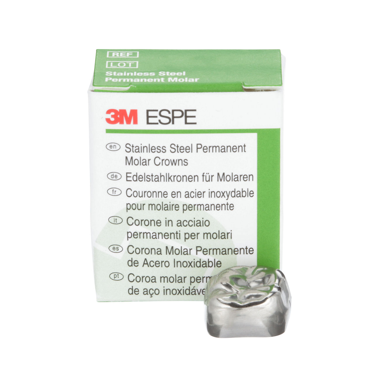 3M™ Couronnes en acier inoxydable 6-UR-7 pour molaires permanentes