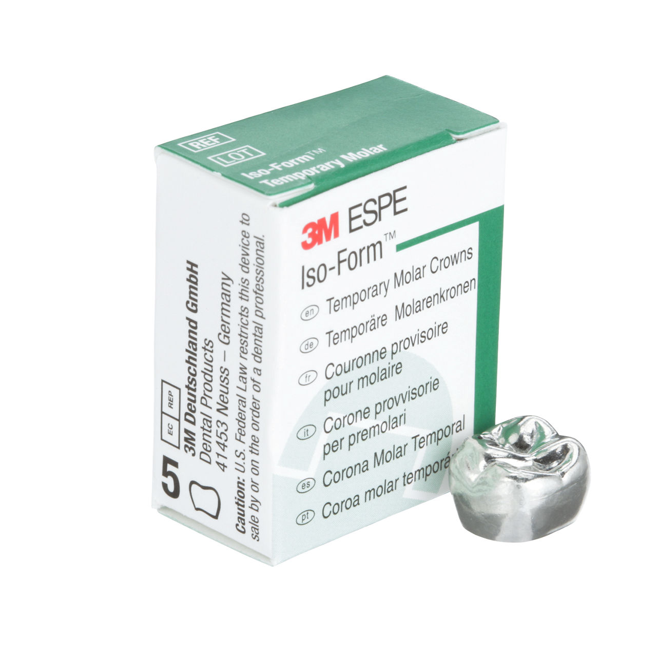 3M ESPE Iso-Form Temporary First Molar Crown, U-68, upper right