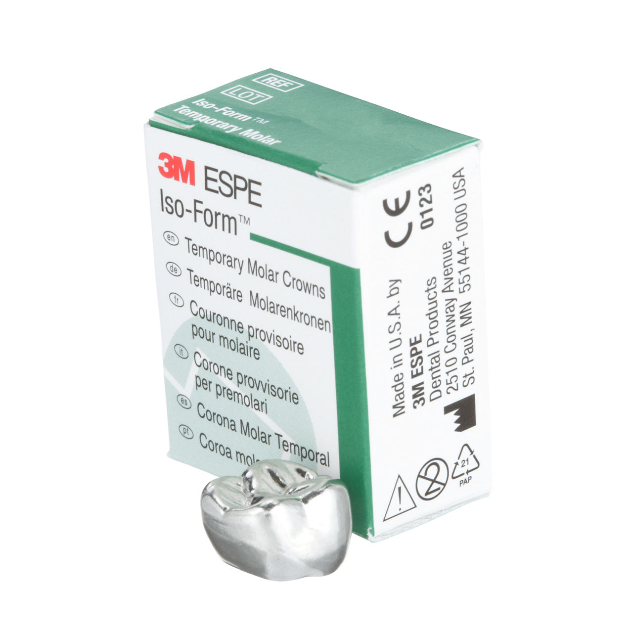 3M ESPE Iso-Form Temporary First Molar Crown, U-68, upper right