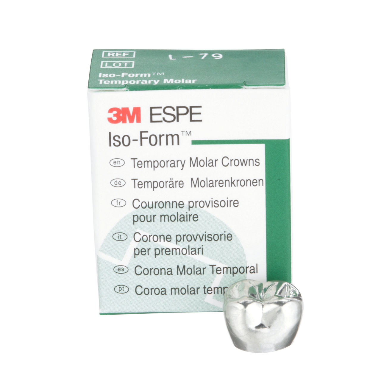 3M™ Iso-Form™ Temporary Molar Crowns, L79, Lower Left Second Molar, 5Crowns