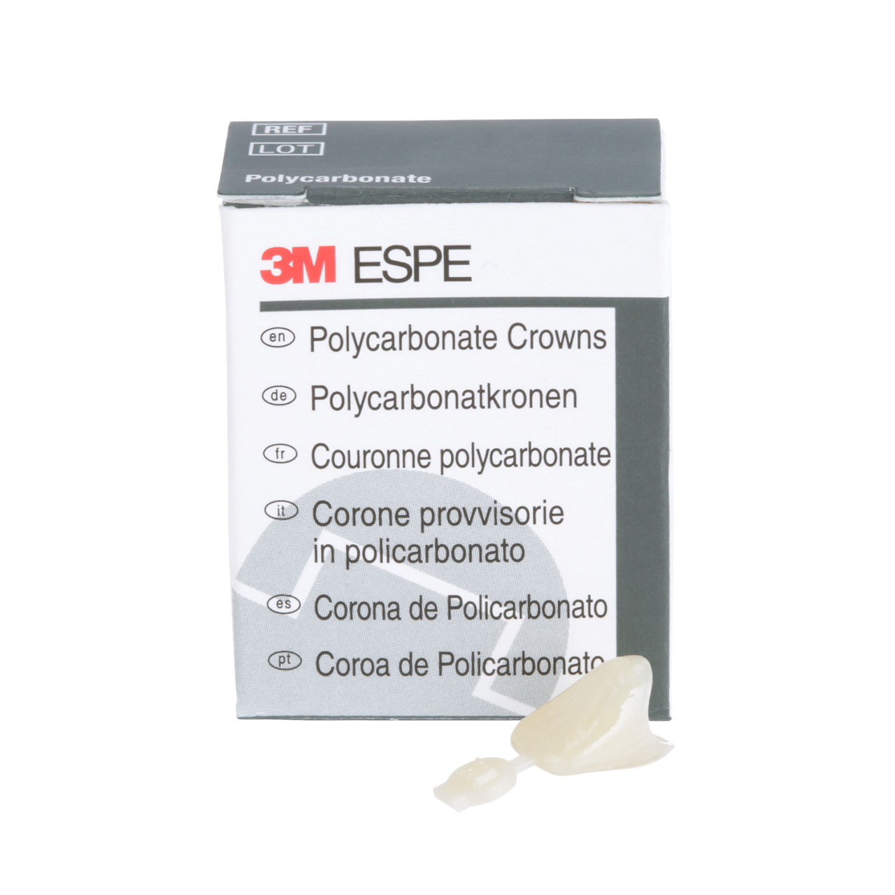 3M™ Polycarbonate Crowns, 15, Upper Left Central, 5 Crowns