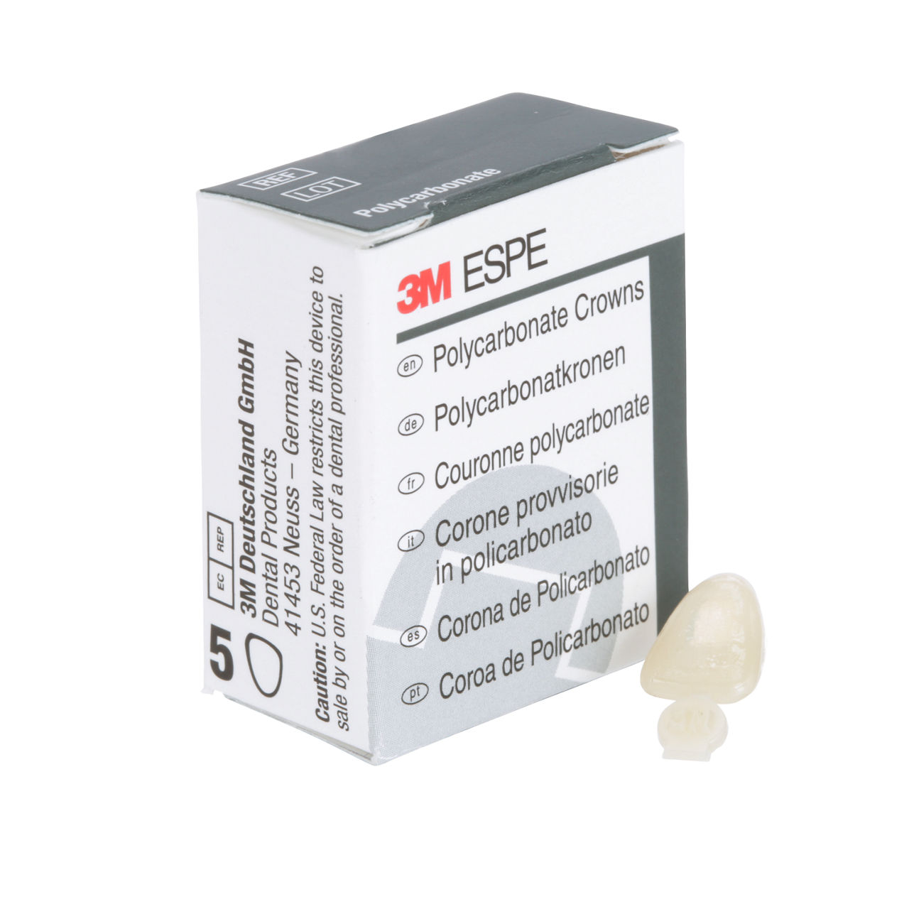 3M ESPE Polycarbonate Replacement Crown, upper left central, #16