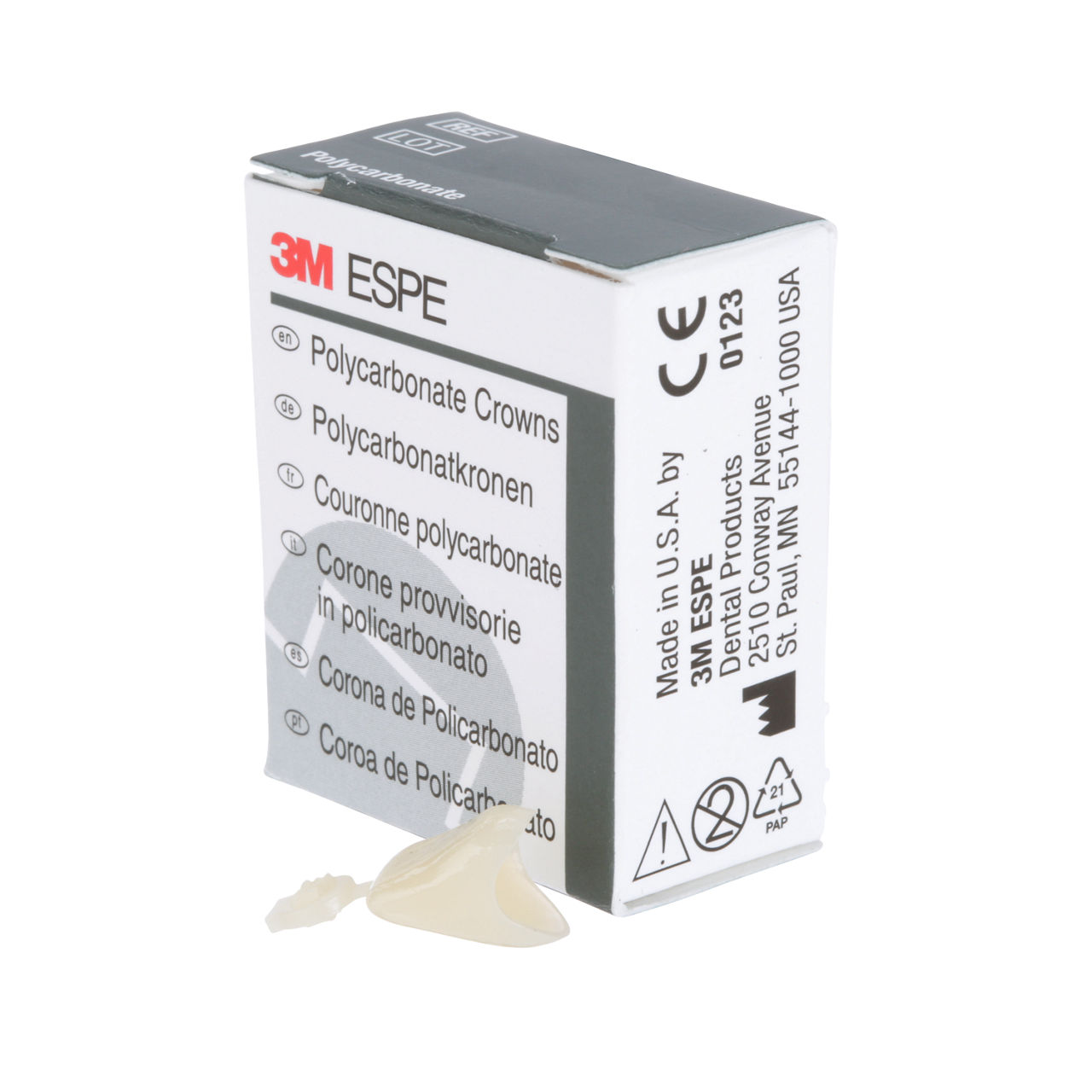 3M ESPE Polycarbonate Replacement Crown, upper left central, #16