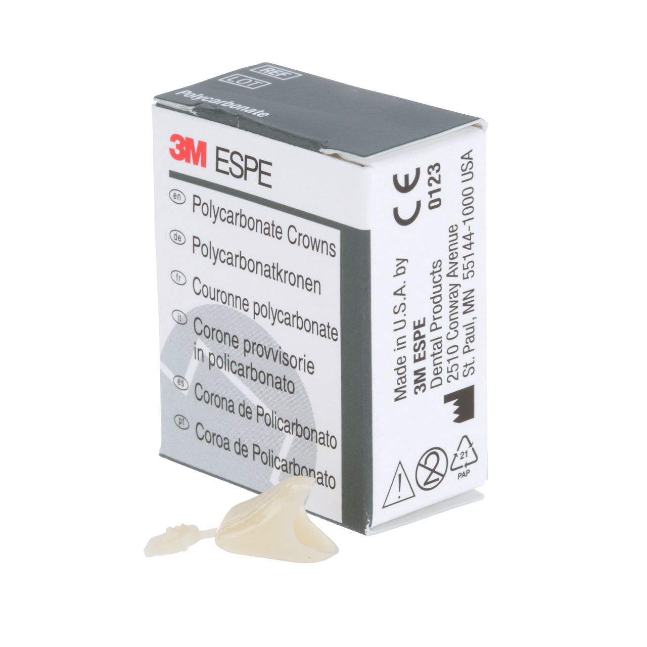 3M ESPE Polycarbonate Replacement Crown, upper left central, #17