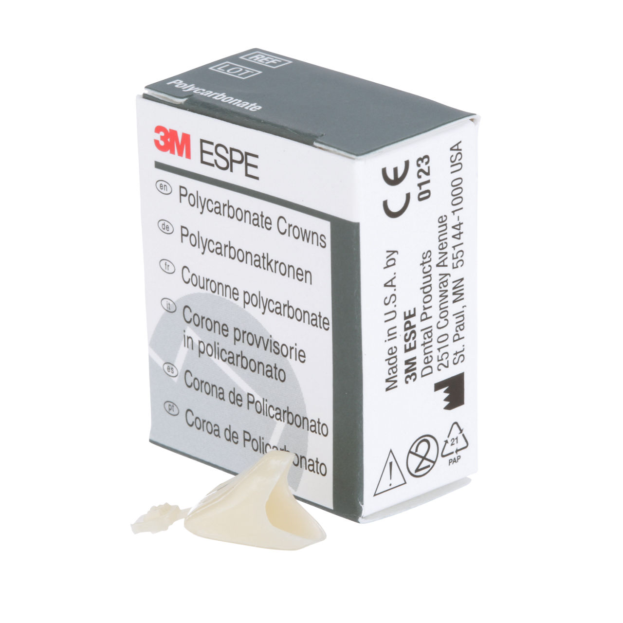 3M ESPE Polycarbonate Replacement Crown, upper left central, #102